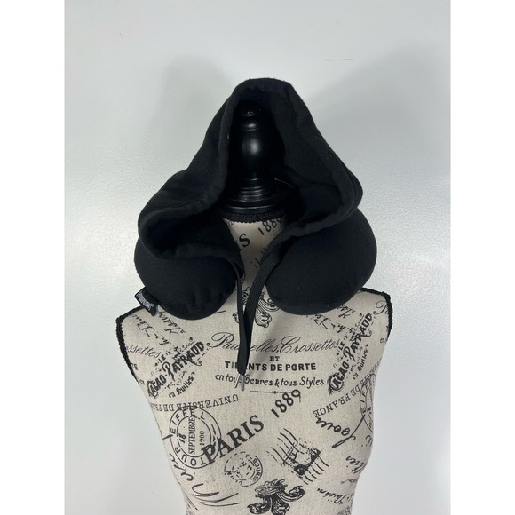 Hoodie Pillow Travel Neck Pillow with Hood and Drawstrings - Picture 1 of 9